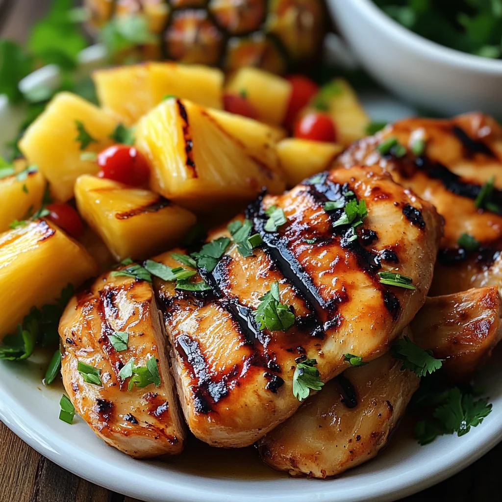 Grilled Chicken and Pineapple
