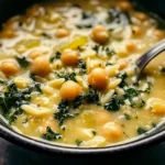 Homemade Greek Lemon Chickpea Soup
