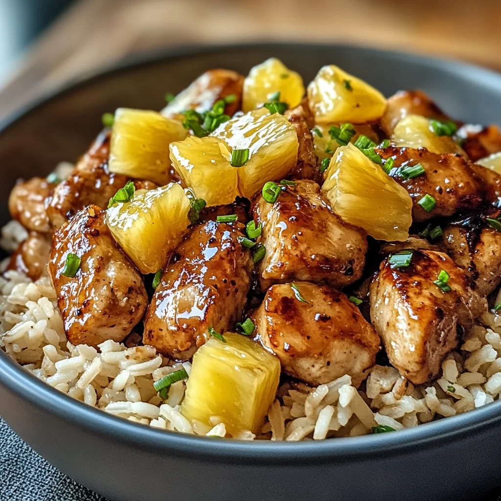 Honey Garlic Pineapple Chicken Bowl: A Tropical Delight!