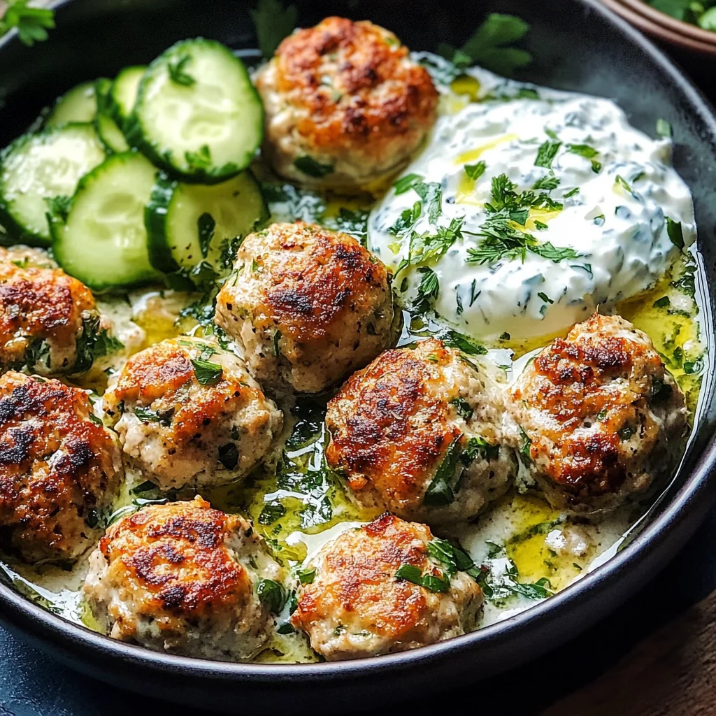 Mediterranean Chicken Meatballs (Juicy & Flavorful!)