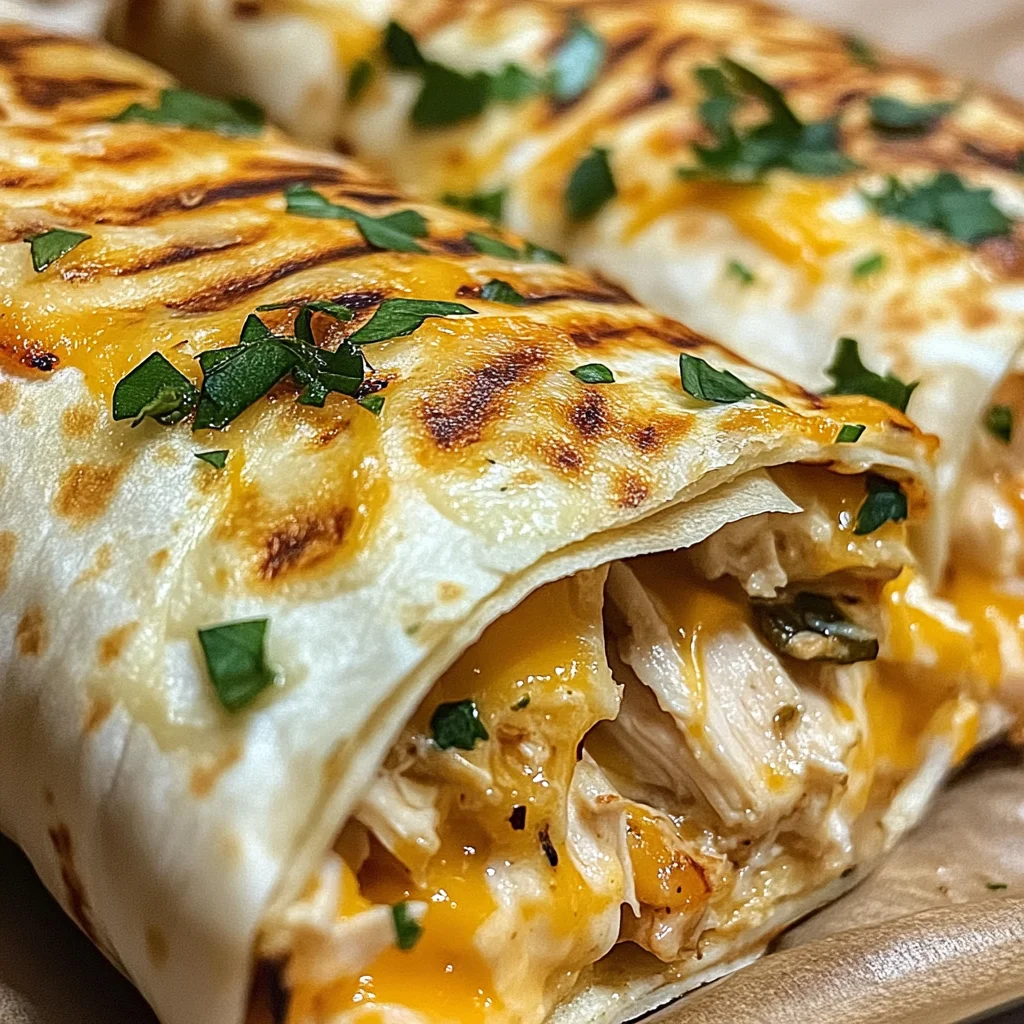 Ooey-Gooey Cheesy Garlic Chicken Wraps You’ll Love!