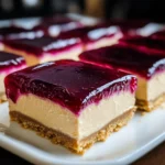 Peanut Butter and Jelly Cheesecake Bars