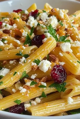 Refreshing Feta and Cranberry Penne Salad with Easy Homemade Orange Vinaigrette