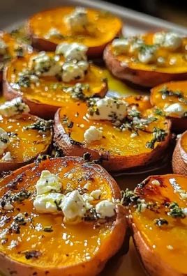 Roasted Sweet Potato Rounds with Feta and Honey