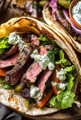 Sheet Pan Steak Gyros with Feta Tzatziki Sauce