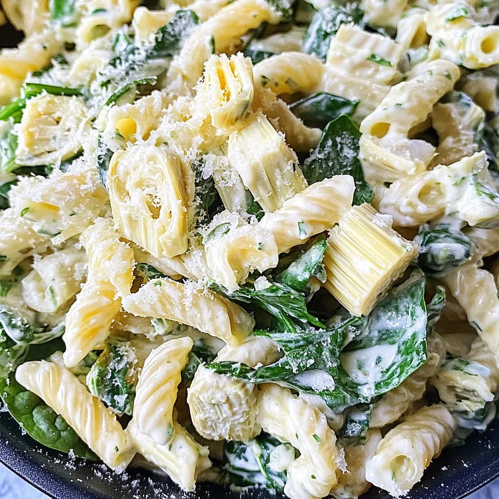 Spinach Artichoke Pasta Salad