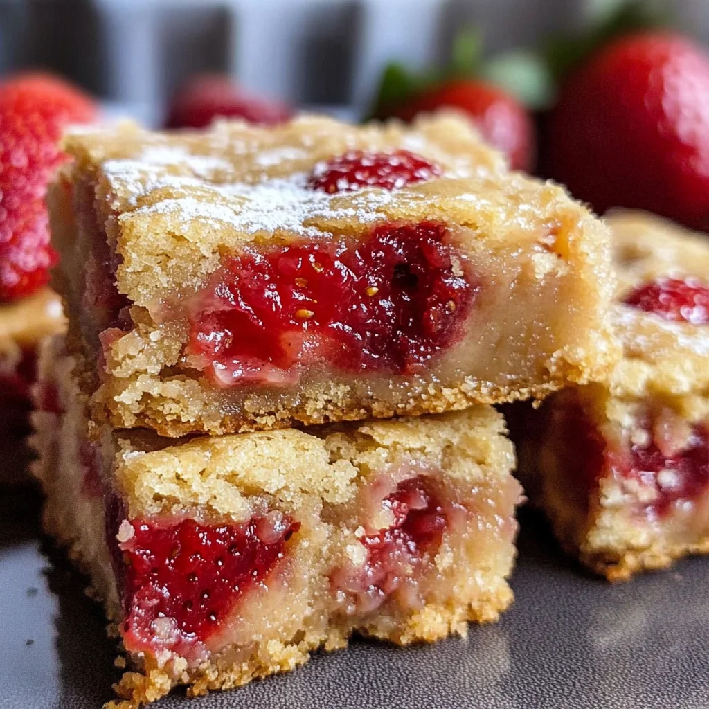 Strawberry Blondies {one bowl}