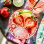 Strawberry Rose Gin Fizz