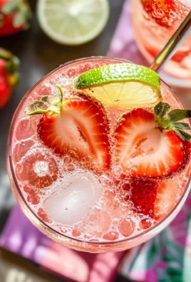Strawberry Rose Gin Fizz