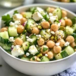 Tasty Chickpea Cucumber Feta Salad
