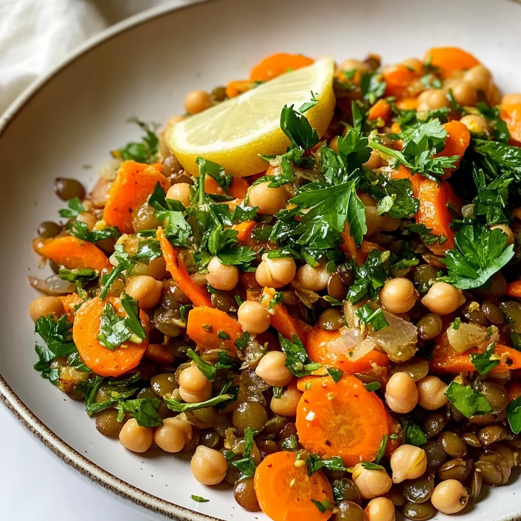 Warm Chickpea and Lentil Salad with Carrots: A Tasty Delight!