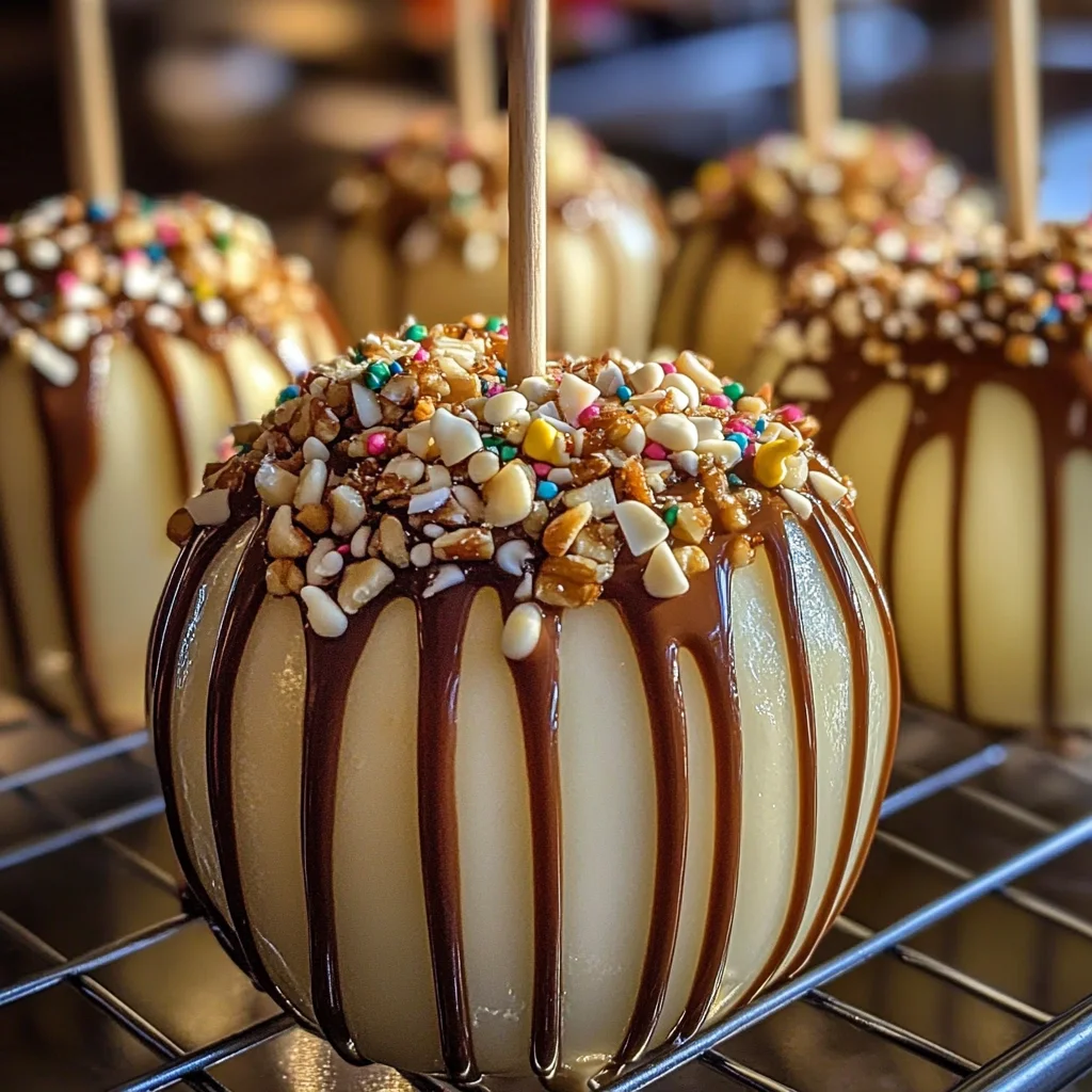 White Chocolate Candy Apples