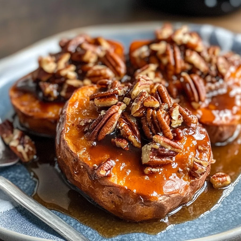 A small Thanksgiving: Melting Sweet Potatoes (with Maple-Pecan Sauce)