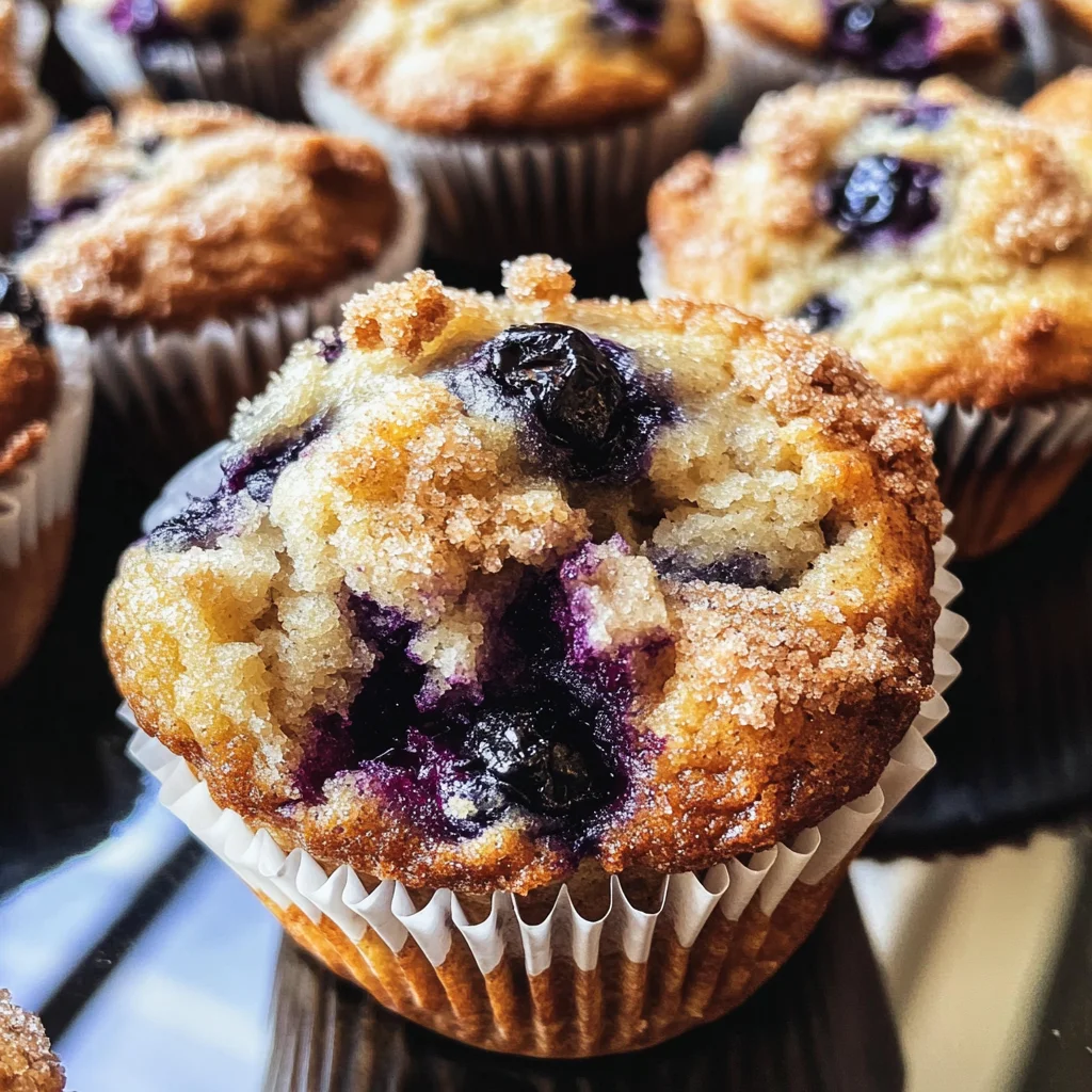 Bakery Vanilla Blueberry Crunch Muffins