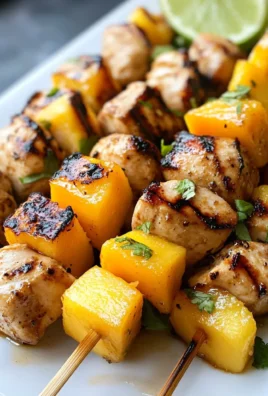 Chili-lime Mango Chicken Skewers