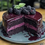 Decadent Blackberry Velvet Gothic Cake