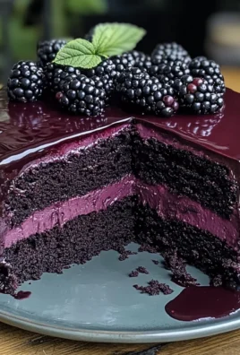 Decadent Blackberry Velvet Gothic Cake