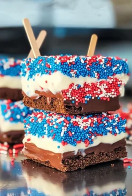 Easy Red, White and Blue Ice Cream Sandwiches