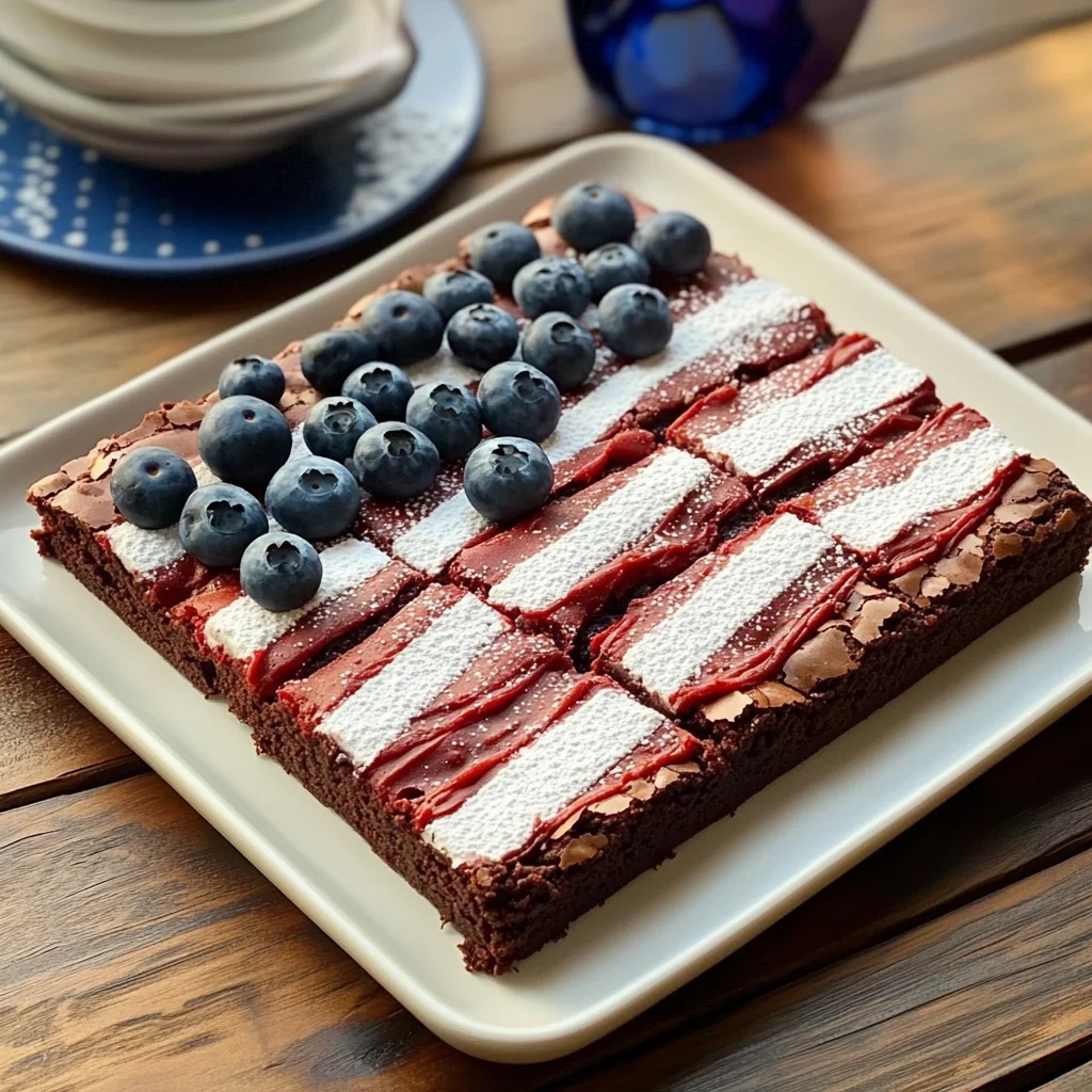 Flag Brownies