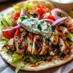 Greek Chicken Gyros with Lemon-Herb Marinade