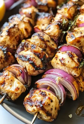 Lemon Garlic Chicken Kabobs