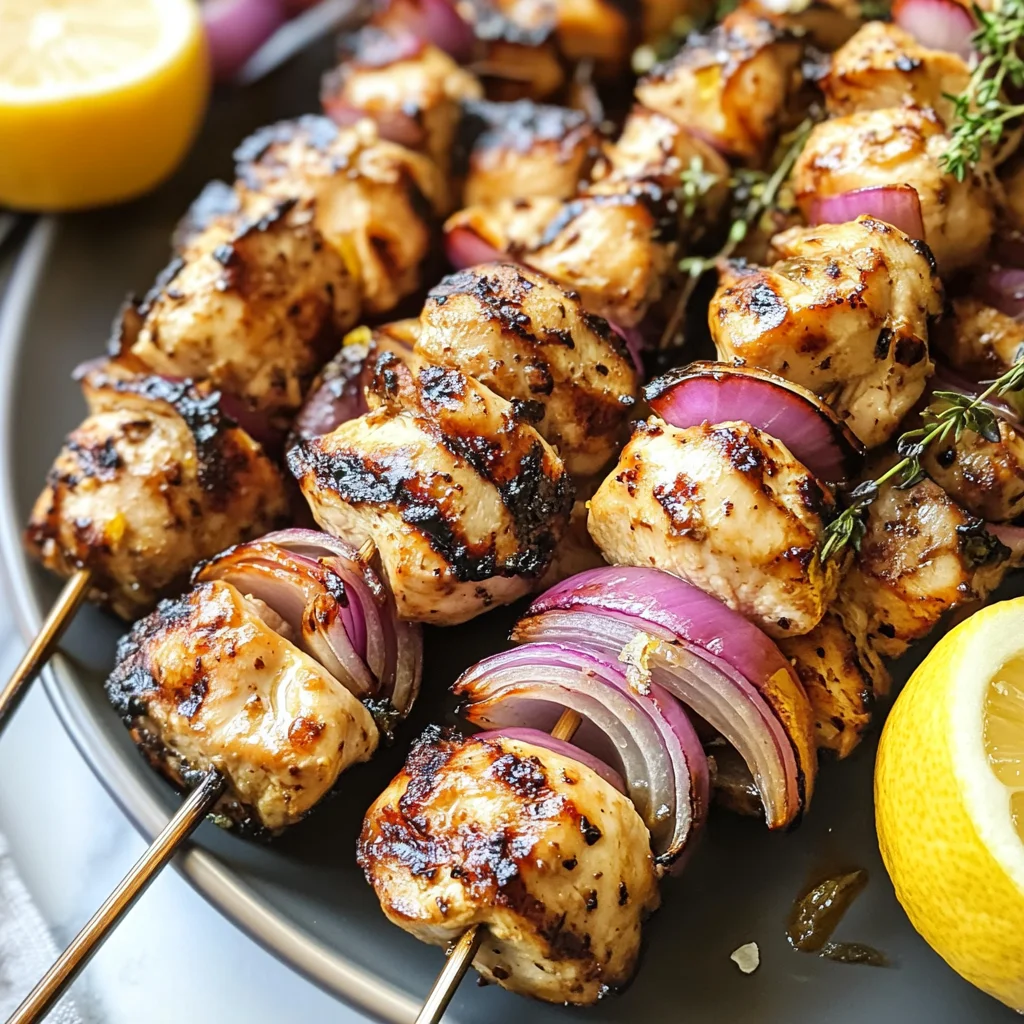 Lemon Garlic Chicken Kabobs