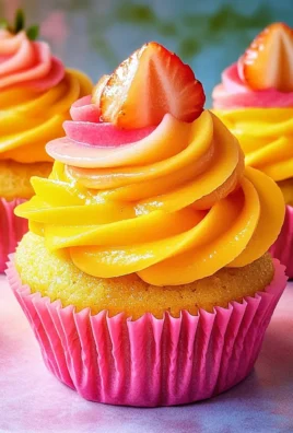 Mango Strawberry Sunset Cupcakes Recipe