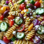 Mediterranean Pasta Salad: Fresh, Tangy, and Irresistibly Crisp!