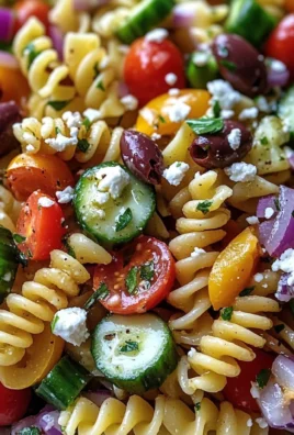 Mediterranean Pasta Salad: Fresh, Tangy, and Irresistibly Crisp!