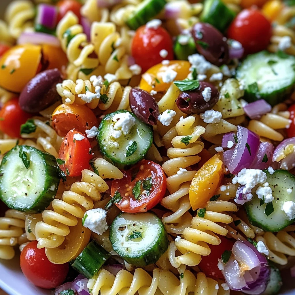 Mediterranean Pasta Salad: Fresh, Tangy, and Irresistibly Crisp!