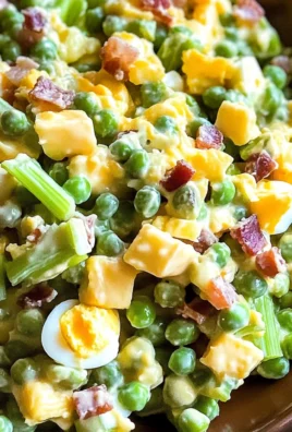 Old Fashioned Frozen Green Pea Salad with Eggs
