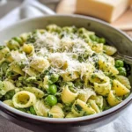 One Pot Spinach Pea Pasta