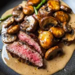 Picanha Beef Steak with Creamy Mushroom Sauce