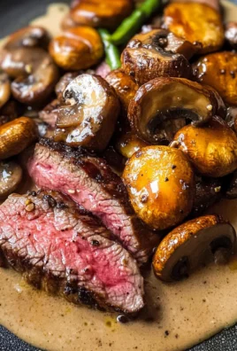 Picanha Beef Steak with Creamy Mushroom Sauce