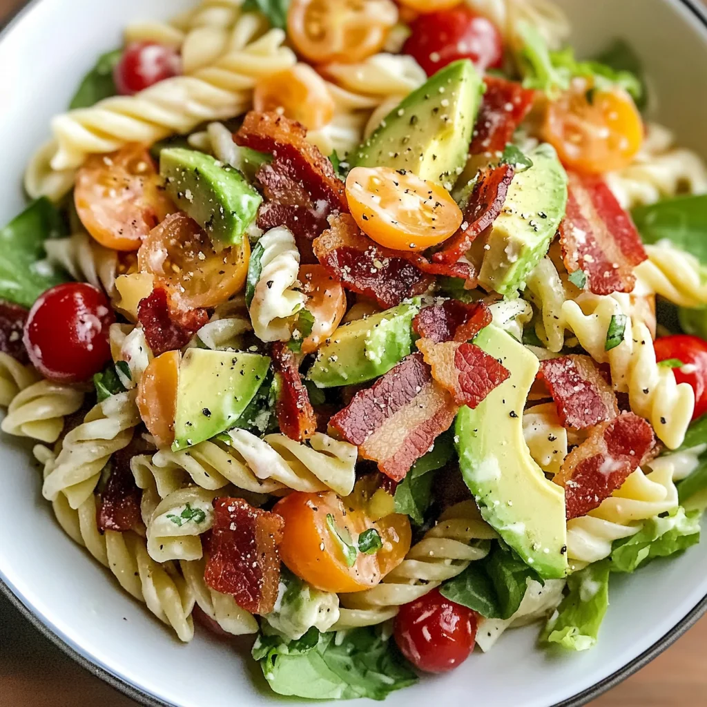 Quick Gluten Free Dairy Free BLT Pasta Salad