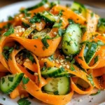 Raw Carrot Ribbon Salad