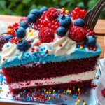 Red White And Blue Ice Cream Cake
