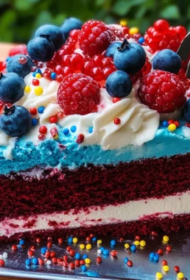 Red White And Blue Ice Cream Cake