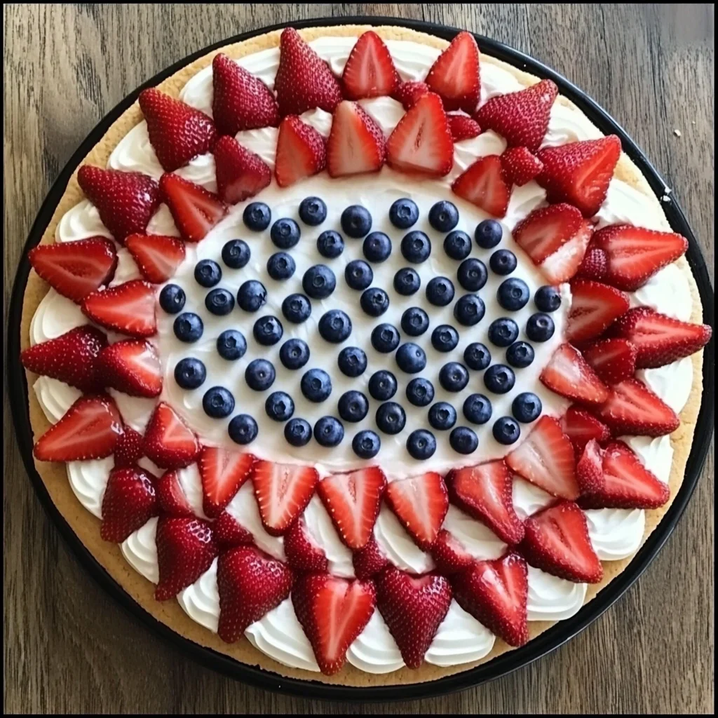 Red, White, and Blue Easy Fruit Pizza Recipe