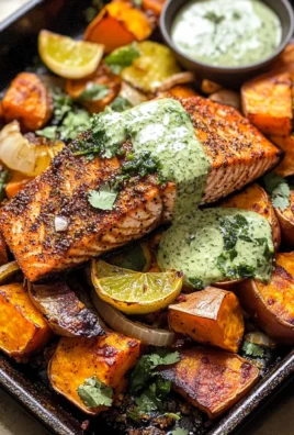 Sheet Pan Chipotle Salmon with Cilantro Lime Special Sauce