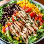 Southwest Salad with a Chipotle Ranch Dressing