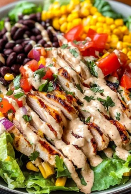 Southwest Salad with a Chipotle Ranch Dressing