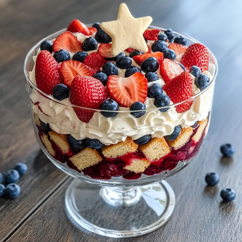 Stars Stripes Berry Trifle a 4Th of July Showstopper