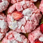 Strawberry Crinkle Cookies