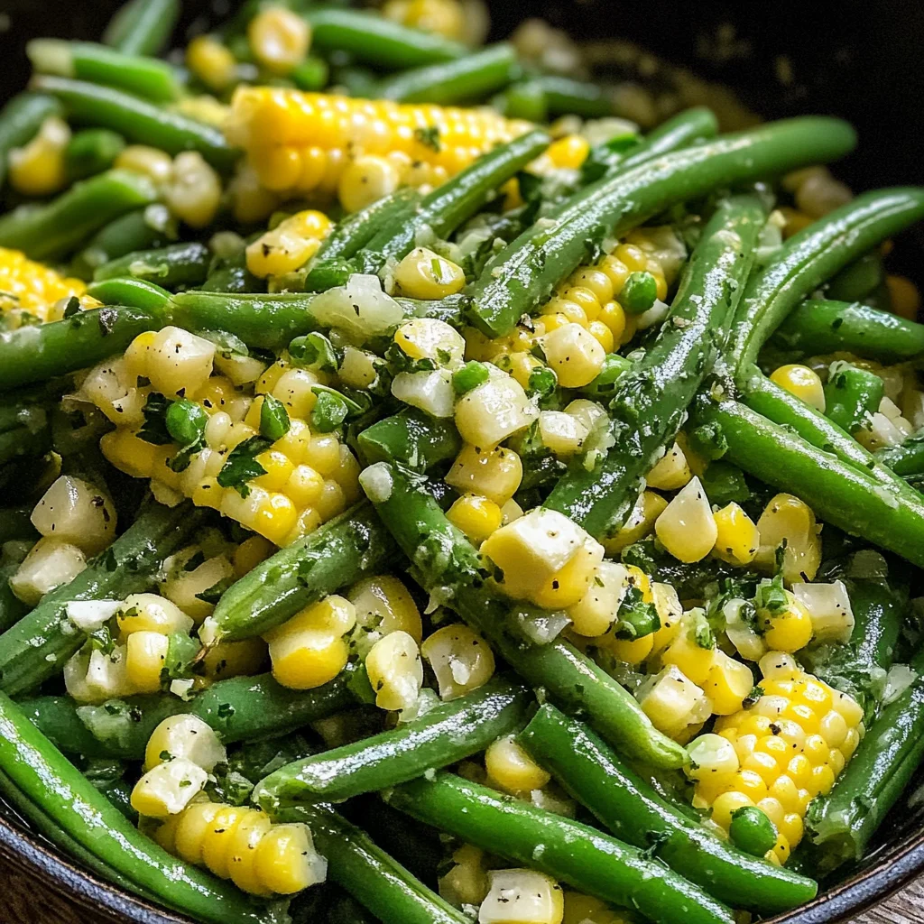 Summer Corn + Green Beans with Herb Butter