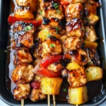 BBQ Pineapple Chicken Kabobs