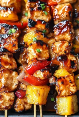 BBQ Pineapple Chicken Kabobs
