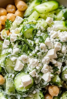 Cucumber Chickpea Salad (High Protein and No Cook)