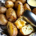 Garlic Butter Slowe Cooker Roasted Potatoes