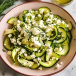 Italian Shaved Zucchini Salad with Feta